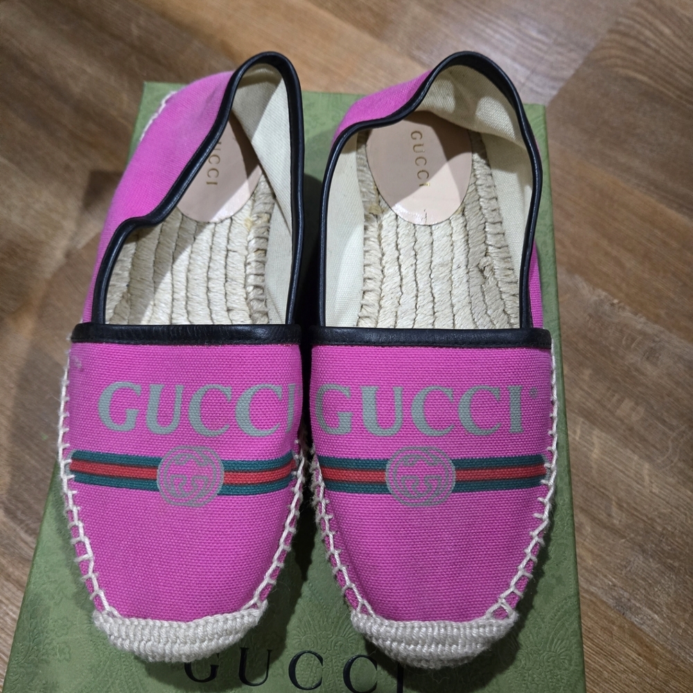 Gucci Fuchsia Espadrille Shoes